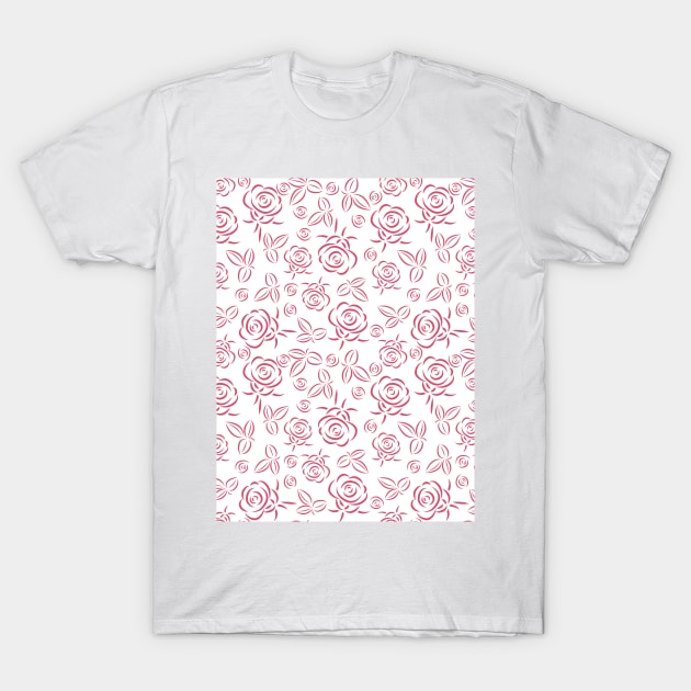 Roses pattern T-Shirt by Julia_Faranchuk